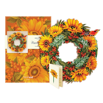 Fresh Cut Paper, Sunflower Wreath