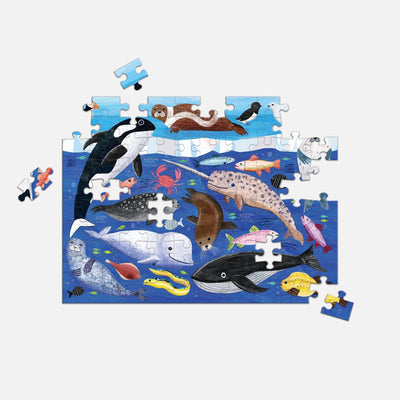 Arctic Above & Below 100 Piece Double-Sided Puzzle