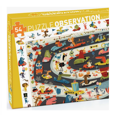 Observation Puzzle, Automobile Rally 54-Piece