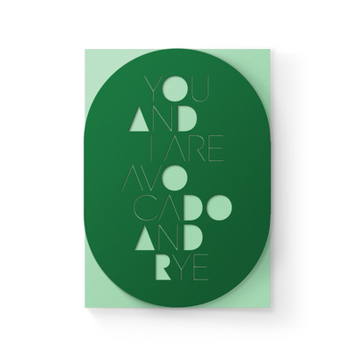 Avocado and Rye Greeting Card
