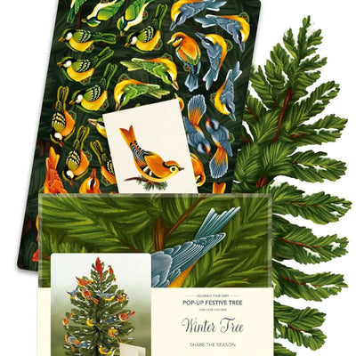 Fresh Cut Paper, Winter Tree with Birds