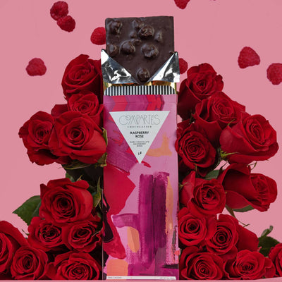Raspberry Rose Dark Chocolate Bar