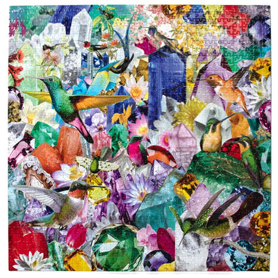 Hummingbirds and Gems 1000 Piece Puzzle
