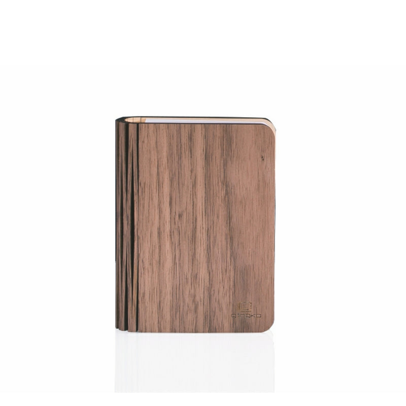 Gingko, Natural Wood Smart Book Lamp, Walnut