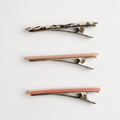 Nat + Noor, Flora Barrette Set in Rose