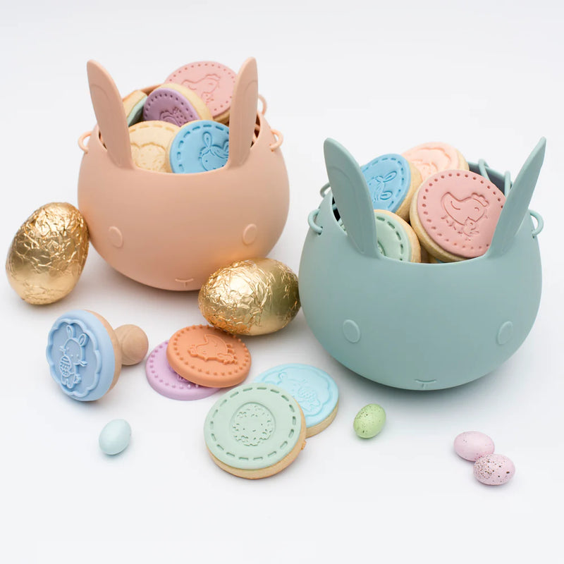Easter Bunny Basket in Blush