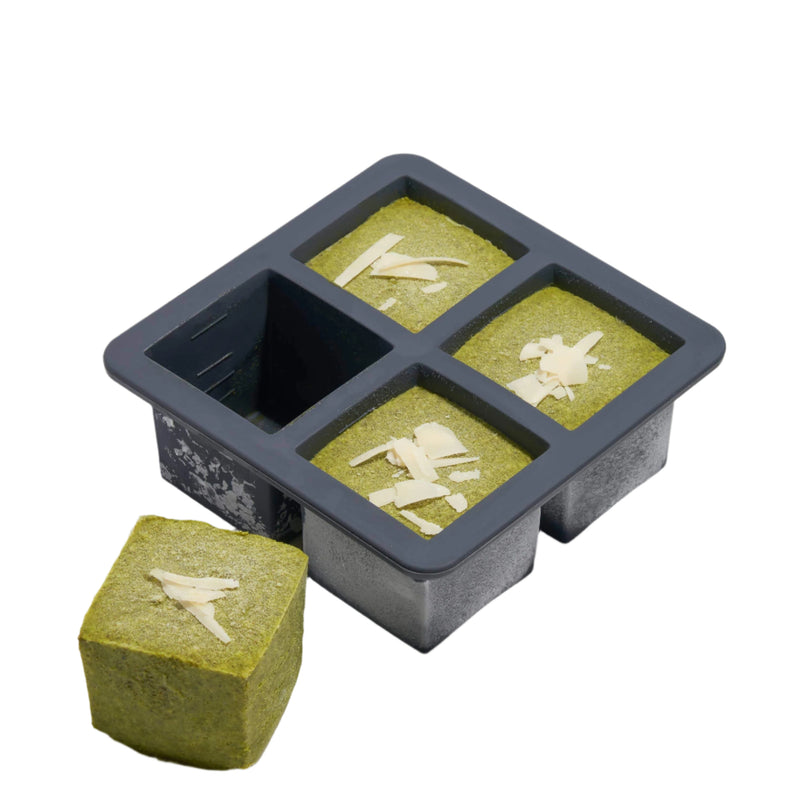 Cup Cube, 4 Cube Tray in Charcoal