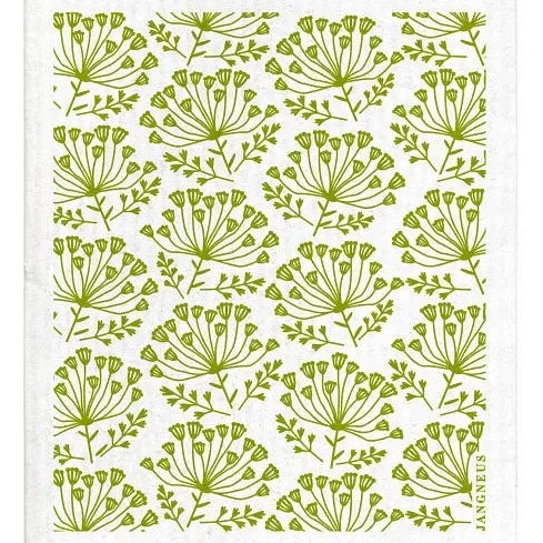 Swedish Dishcloth, Dill in Green