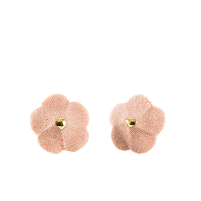 Flower Stud Earrings in Light Pink