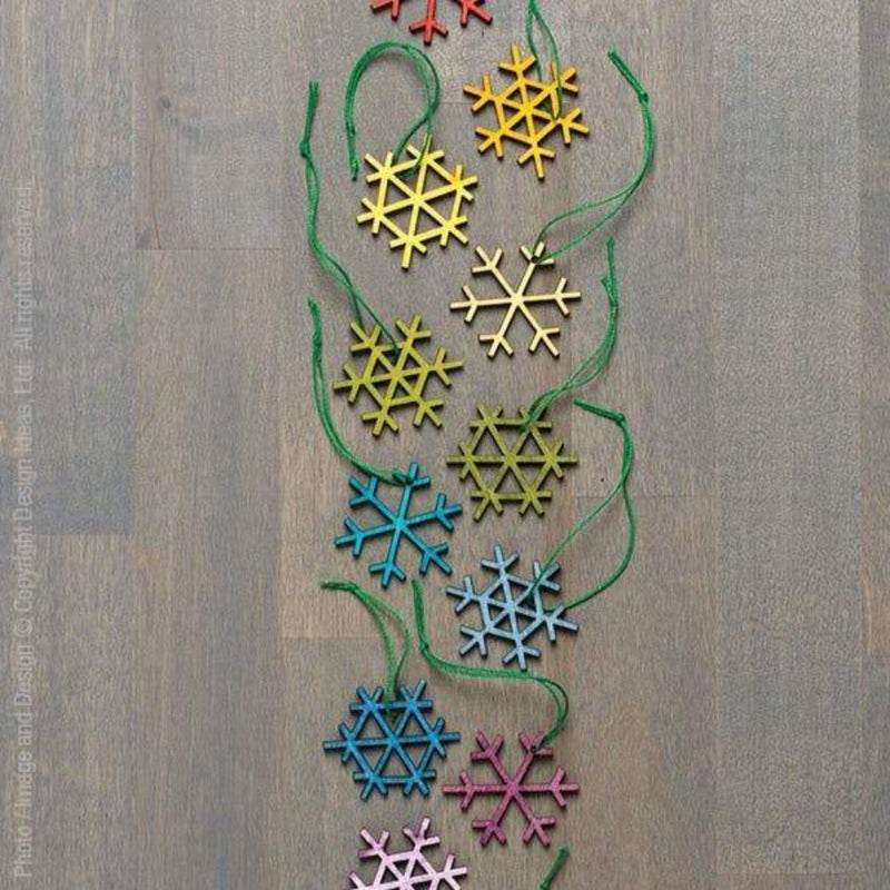 Alpine Tree Ornaments Set of 24 - Snowflakes