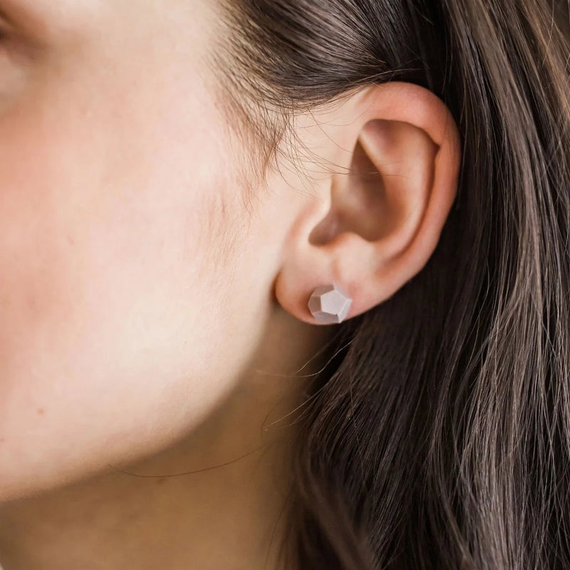 Jenna Vanden Brink, Porcelain Faceted Studs, lilac