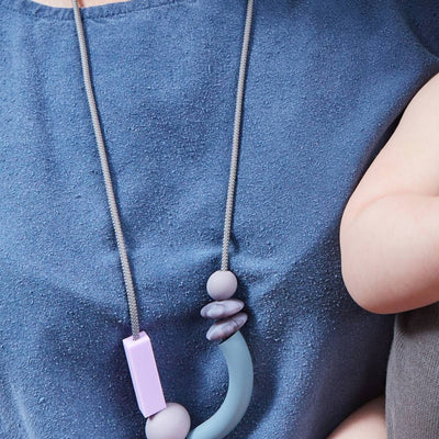 Pewter Balance Teething Necklace by January Moon