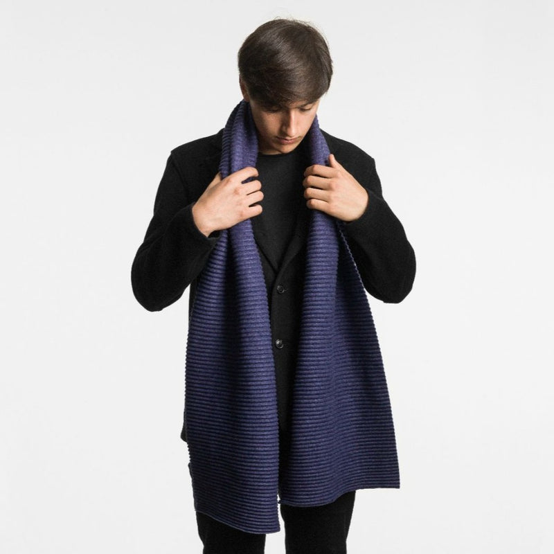 Long Pleece Scarf in Midnight Blue