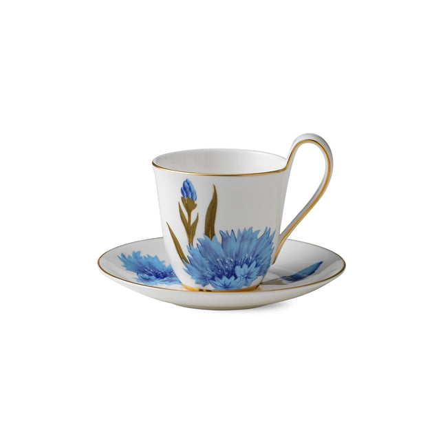 Royal Copenhagen Flora: Cornflower Cup + Saucer