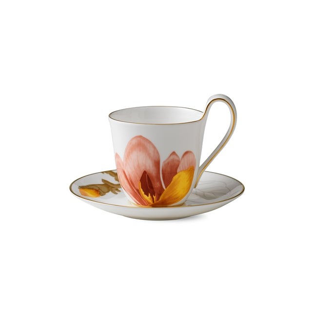 Royal Copenhagen Flora: Magnolia Cup + Saucer