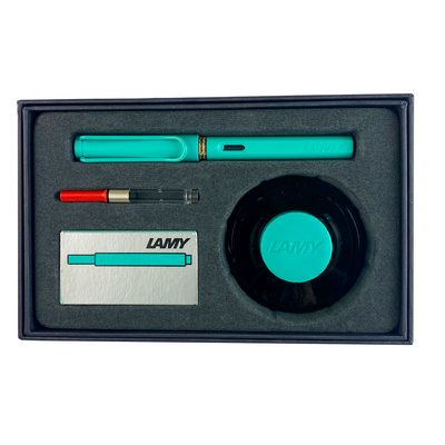 Lamy, Gift Set! Safari Fountain Pen in Aquamarine