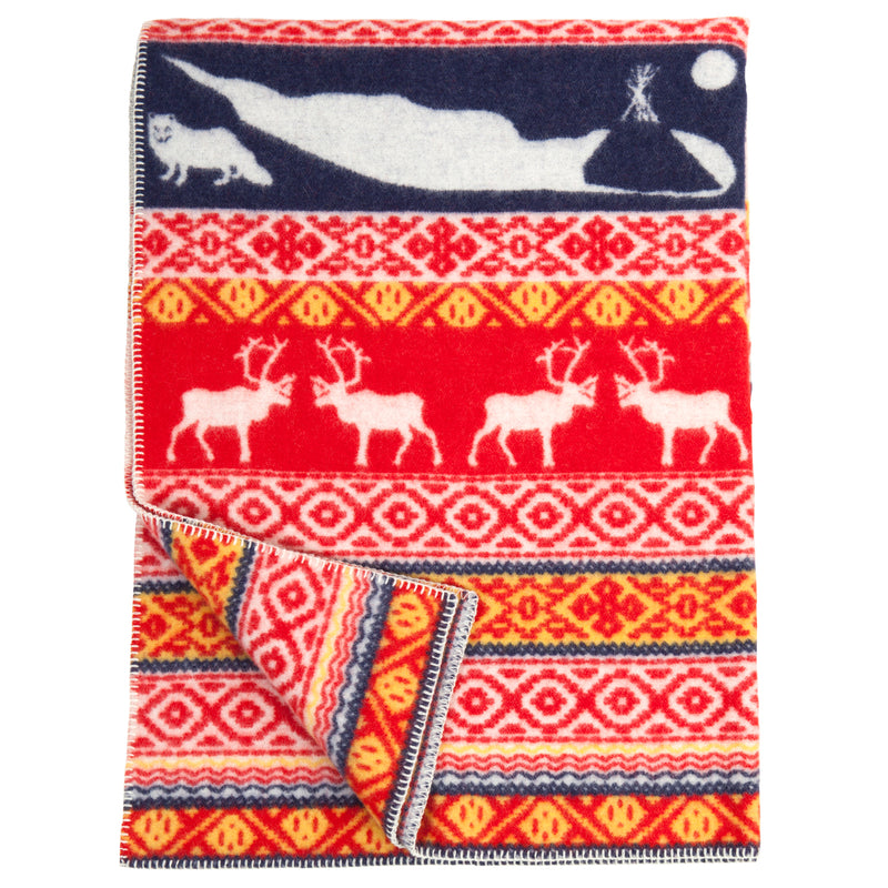 Klippan Lambs Wool Blanket, Sarek in Multi Color