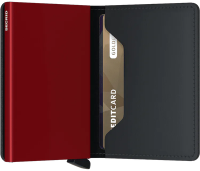 Slimwallet Matte Black & Red, by Secrids