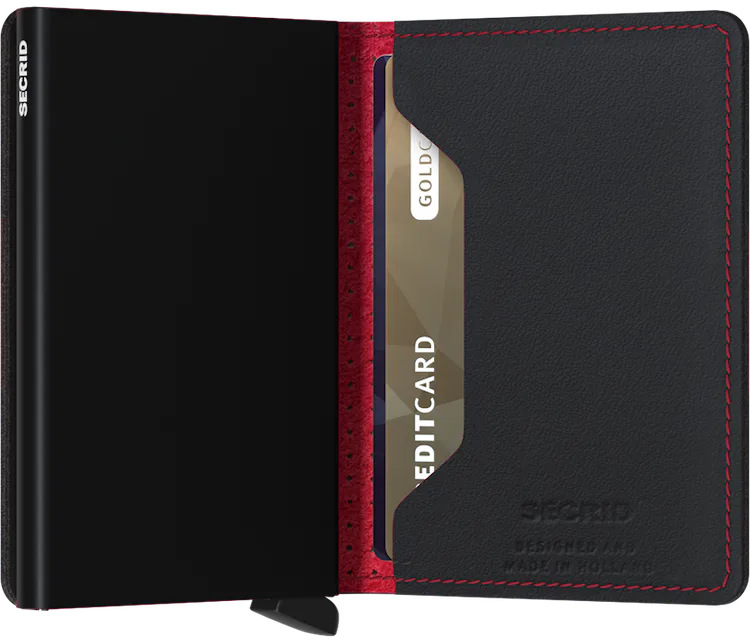 Slimwallet Perforated Black-Red, by Secrids