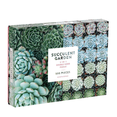 Succulent Garden: Double Sided Puzzle, 500 Pieces
