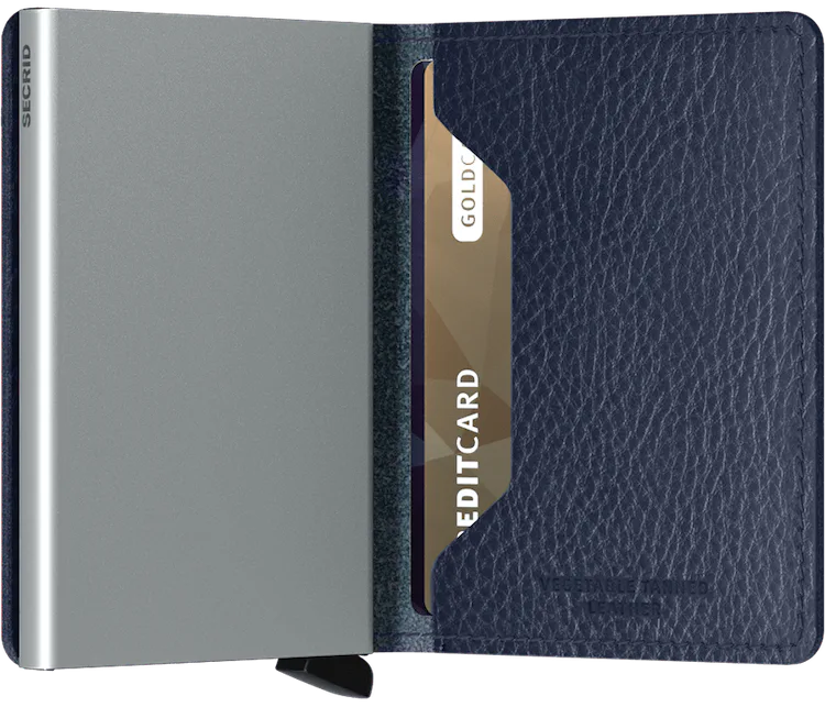 Slimwallet Veg Navy-Silver, by Secrids