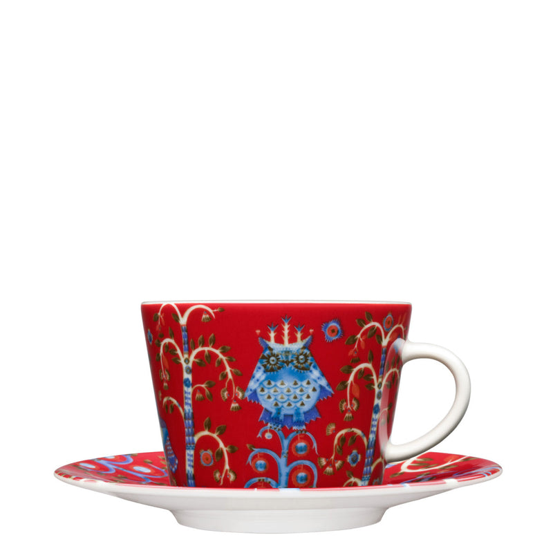 Iittala, Taika: Coffee/Teacup with Saucer in Red 6.5 oz