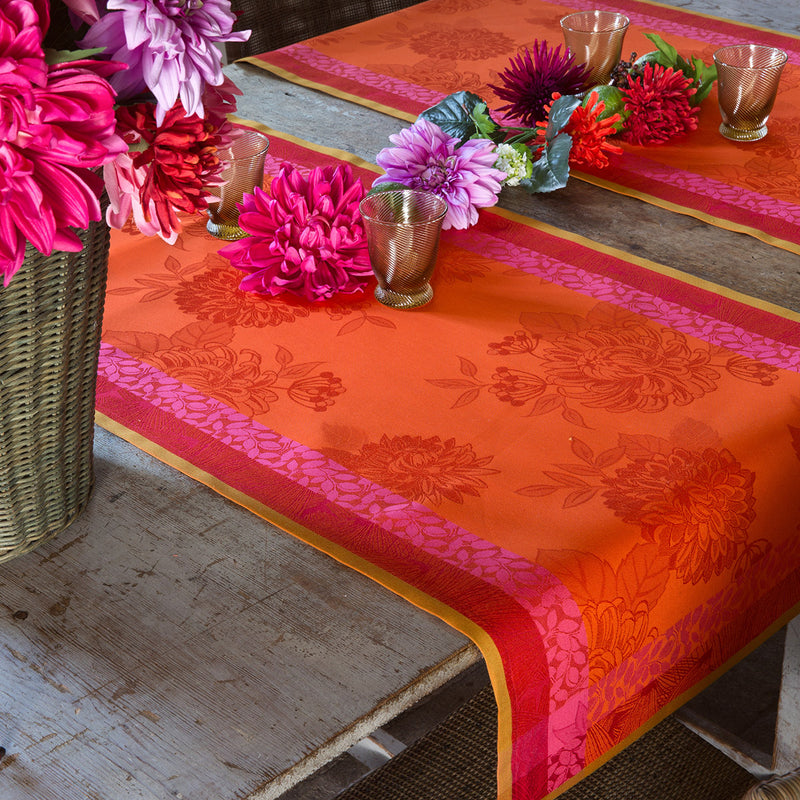 Le Jacquard Francais, Parfums de Bagatelle in Nasturtium, Table Runner