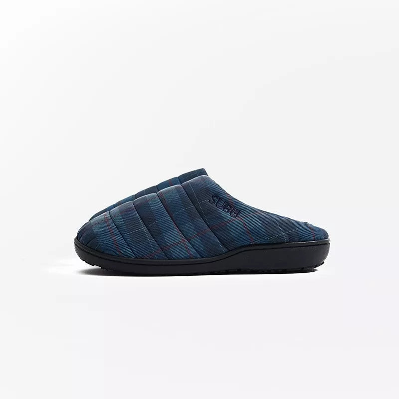 SUBU Fall + Winter Slippers "Tartan" Blue Plaid