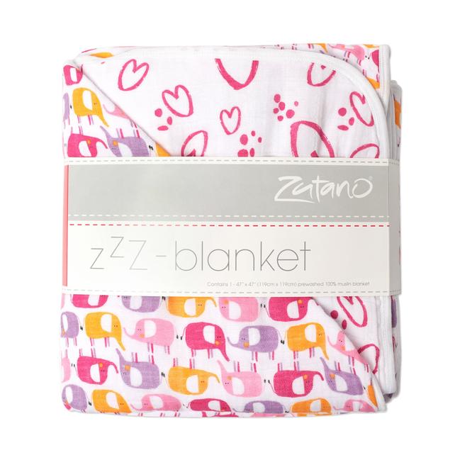 Pink Elephant Zzz Blanket