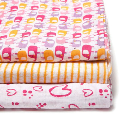 Pink Elephant Swaddle Pack