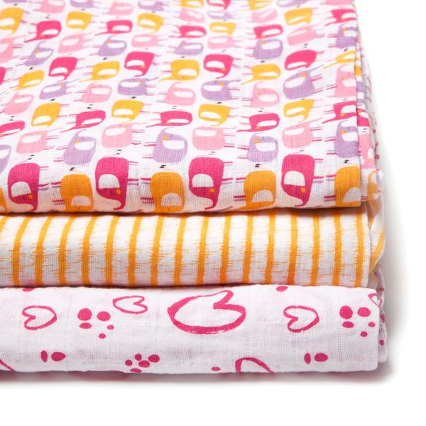Pink Elephant Swaddle Pack